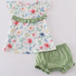 Green Garden Rose Bloomer Set