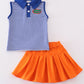 Blue Stripe Florida Gators Embroider Skort Set