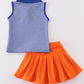 Blue Stripe Florida Gators Embroider Skort Set