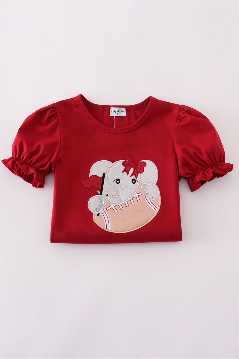 Alabama Elephant Baseball Applique Bloomer Set