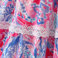 Tropical Sunset Waves Mom Tiered Dress