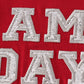 Maroon GAME DAY Glitter Shorts Set