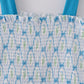 Blue Floral Bow Tie Strap Mom Dress