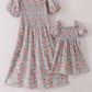 Green Garden Bloom Smocked Mom & Me Dress