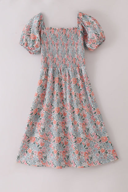 Garden Bloom Smocked Mom & Me Dress