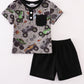 Monster Print Shorts Set