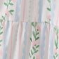 Blue Floral Smocked Women Dress