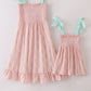 Pink Floral Smocked Mom & Me Dress