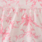Pink Bow Print Ruffle Mom & Me Dress