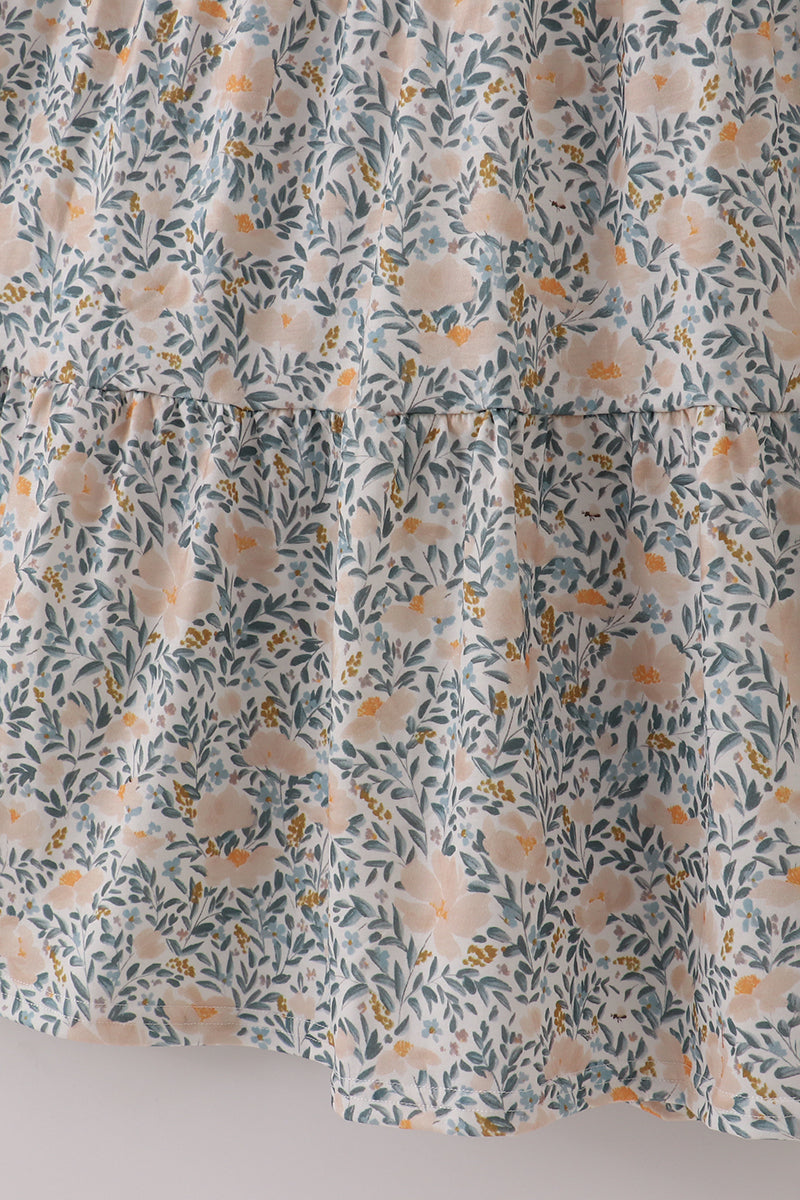 Fall Floral Ruffle Mom & Me Dress