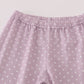 Purple Floral Print Ruffle Pants Set