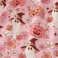 Pink Pumpkin Ghost Ruffle Dress