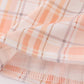 Orange Pumpkin Embroidery Plaid Dress