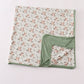 Green Duck Print Bamboo Blanket