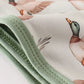 Green Duck Print Bamboo Blanket
