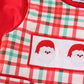 Red Santa Claus Embroidery Plaid Jonjon Set