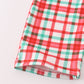 Red Santa Claus Embroidery Plaid Jonjon Set