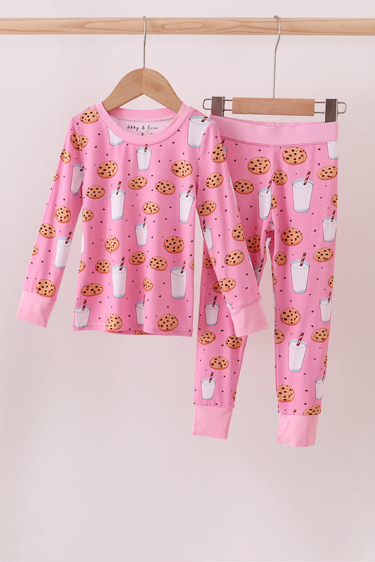 Pink Milk Cookie Bamboo Pajamas Set