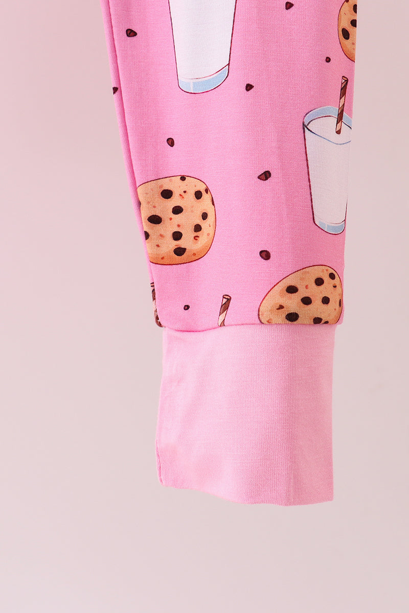 Pink Milk Cookie Bamboo Pajamas Set