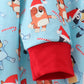 Blue Christmas Character Print Pajamas Pants Set