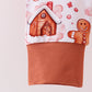 Brown Gingerbread House Bamboo Pajamas Romper