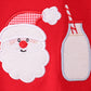 Red Santa Claus Biscuit Milk Applique Top