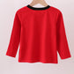 Red Santa Claus Biscuit Milk Applique Top