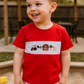 Khaki Farm Embroidery Smocked Plaid Shorts Set