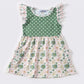 Green Floral Dot Dress