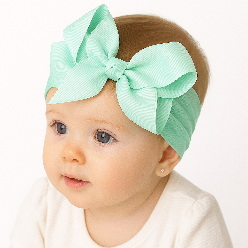 Maddie's Big Bow Headband, 5" Bow Classic, 20 Color Options