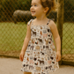 Beige Farm Strap Dress