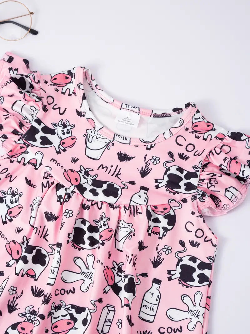 Pink Cutie Cows Dress – Maddie and Finley Pink Cutie Cows Dress – Maddie and Finley