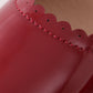Maroon Bow Mary Jane Shoes