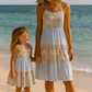 Pastel Wildflowers Print Mom&Me Tiered Dress