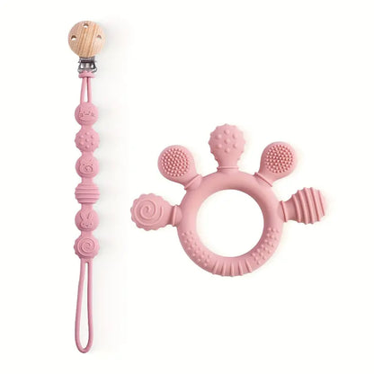 Silicone Teether & Clip Set
