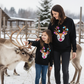 Black Reindeer Sequin Mom & Me Fleece Sweatshirt