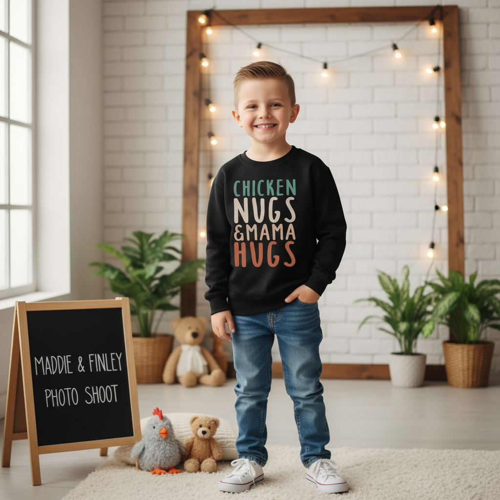 Chicken Nugs & Mama Hugs Sweatshirt