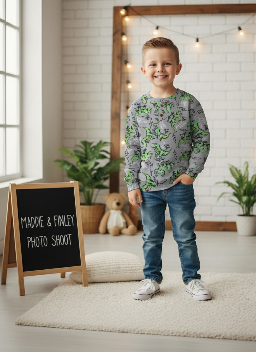 Dino Long-Sleeve Henley