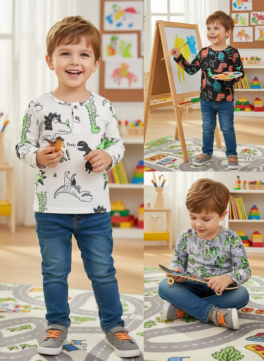 Dino Long-Sleeve Henley