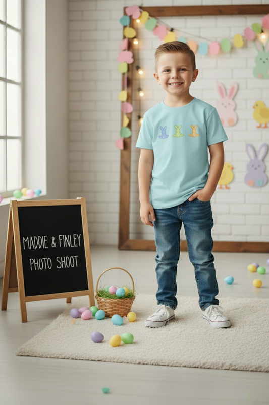 Premium Mint Bunny Embroidery Top