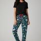 Green Dinosaur Print Mom Pajamas Pants