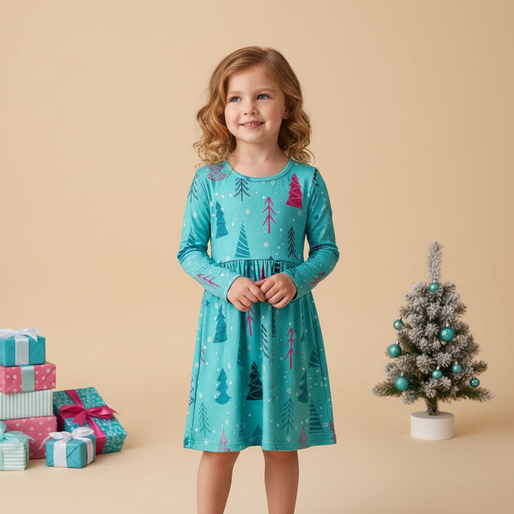 Emerald Pines Holiday Dress